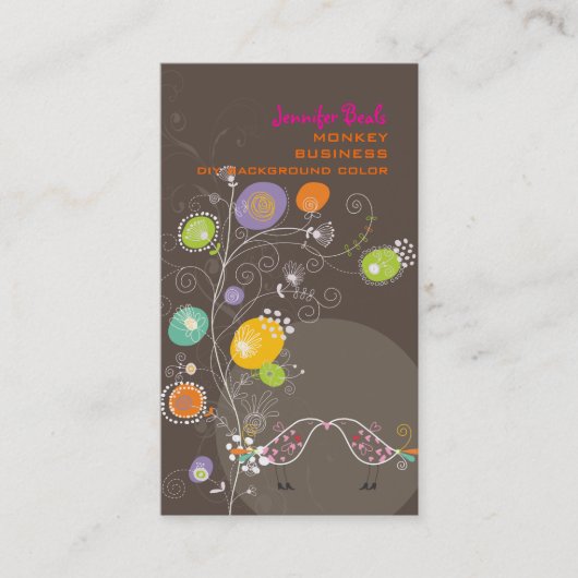 PixDezines dandelion+愛の鳥/ダイカラー♥♥♥♥ 名刺 (正面)