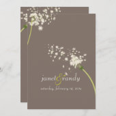 PixDezines dandelion/DIY背景色 招待状 (正面/裏面)