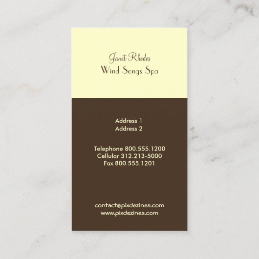 PixDezines Dandelionsプロファイルカード 名刺 (裏面)