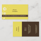 PixDezines dandelionsレモンゼストイエロー 名刺 (正面/裏面)