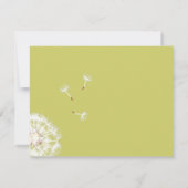 PixDezines Dandelions、暗い背景色 招待状 (裏面)