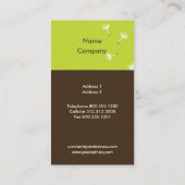 PixDezines DANDELIONS MOSS緑/DIY色 名刺 (裏面)