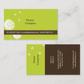 PixDezines DANDELIONS MOSS緑/DIY色 名刺 (正面/裏面)