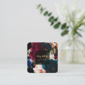 PixDezines Dark Moody花 スクエア名刺 (スタンド正面)