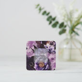 PixDezines Dark Moody Flowers スクエア名刺 (スタンド正面)