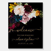 PixDezines Dark Moody Flowers 結婚's Welcome