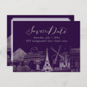 PixDezines/Date救/Silver/フェイクParisスケッチ 案内ポストカード (正面/裏面)