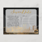 PixDezines/Date/救/フェイク金ゴールド/NYCツインタワー 案内ポストカード (裏面)