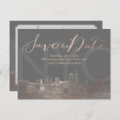 PixDezines/Date/Pink救金ゴールド/NYCツインタワー 案内ポストカード (正面/裏面)