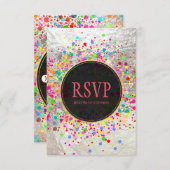 PixDezines Dazled/ネオンスペック/バルミツワーRSVP 招待状 (正面/裏面)