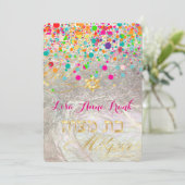 PixDezines dazled/rainbow/バルミツワー 招待状 (スタンド正面)