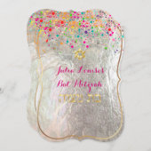 PixDezines dazled/rainbow/バルミツワー 招待状 (正面/裏面)