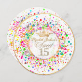 PixDezines Dazled/Rainbow/Sweet+15 招待状 (正面/裏面)