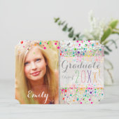 PixDezines Dazzed Rainbow卒業/紙吹雪 招待状 (スタンド正面)