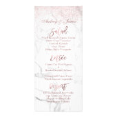 PixDezines dazzle 本物のようなローズゴールド+大理石メニュー ラックカード (裏面)