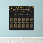 PixDezines dazzled ゴールド/ウェディング 席次表 キャンバスプリント (インサイチュ (ウッドフロア))