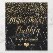 PixDezines Dazzled 偽ゴールド コンフェッティ/大理石 ワインラベル (シングルラベル)