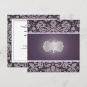 PixDezines DESIERE DAMASK/DIYの背景 招待状 (正面/裏面)