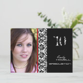 PixDezines Desire Damask、DIY卒業招待状 招待状 (スタンド正面)