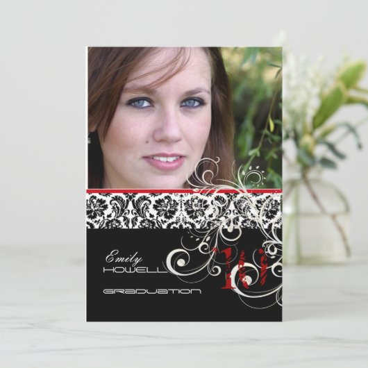 PixDezines DESIRE DAMASK/DIY卒業 招待状 (スタンド正面)