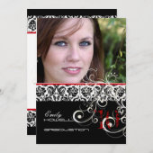 PixDezines DESIRE DAMASK/DIY卒業 招待状 (正面/裏面)