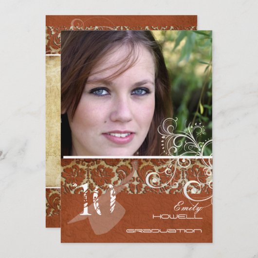 PixDezines Desire Damask+Swarls Sgarient 招待状 (正面/裏面)