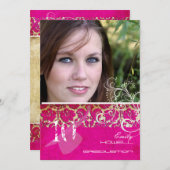 PixDezines Desiree ダマスク/ヴィンテージ/スワール 招待状 (正面/裏面)