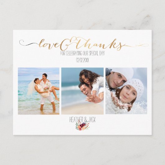 PixDezines DIYの写真感謝していあなた ポストカード (正面)