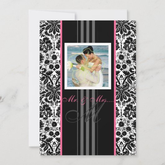 PixDezines diyイベント+コロラー。モノグラムダマスク 招待状 (正面)