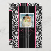 PixDezines diyイベント+コロラー。モノグラムダマスク 招待状 (正面/裏面)