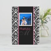 PixDezines diyイベント...モノグラムolivia damask 招待状 (スタンド正面)