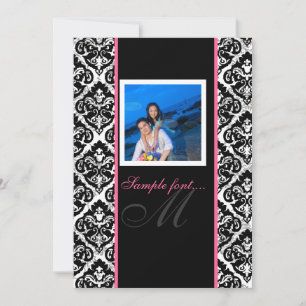 PixDezines diyイベント...モノグラムolivia damask 招待状