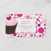 PixDezines diyカップケーキ+水玉模様 名刺 (裏面)