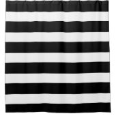 PixDezines DIYカラーアジャスタブル白黒 シャワーカーテン (正面)