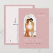 PixDezines DIYカラーアーチフレームダスティピンク救クTh ポストカード (正面/裏面)