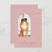 PixDezines DIYカラーアーチフレームダスティピンク セーブザデート (正面/裏面)