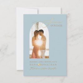 PixDezines DIYカラーアーチフレームダスティブルー救ト セーブザデート