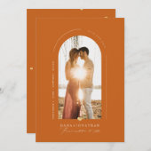 PixDezines DIYカラーアーチフレームテラコッタ 招待状 (正面/裏面)