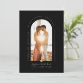 PixDezines DIYカラーアーチフレーム救日付Invitati 招待状 (スタンド正面)