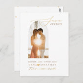 PixDezines DIYカラーアーチフレーム日付を保存 ポストカード (正面/裏面)