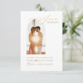 PixDezines DIYカラーアーチフレーム セーブザデート (スタンド正面)