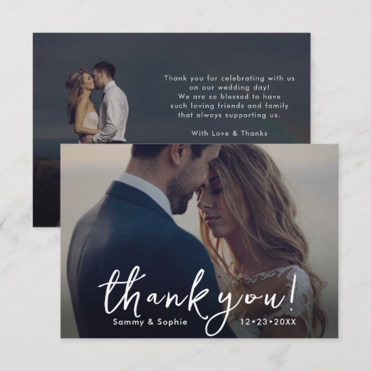 PixDezines DIYカラースクリプト サンクス サンキューカード (正面/裏面)