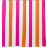 PixDezines DIYカラーストライプズ、モノグラマブル シャワーカーテン (正面)