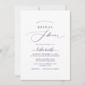 PixDezines DIYカラーズナス紫ブライダルショー 招待状 (正面)