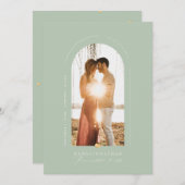 PixDezines DIYカラーセラドンアーチ救日付 招待状 (正面/裏面)