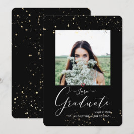 PixDezines DIYカラータイポグラフィ卒業アナウンス 案内状