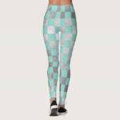 PixDezines DIYカラーフェイク/シルバー/パタ市松模様にーン レギンス (裏面)