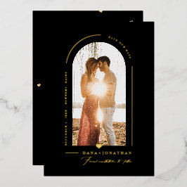 PixDezines DIYカラーブラックアー救チ日付 箔招待状