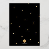 PixDezines DIYカラーブラックアー救チ日付 箔招待状 (裏面)