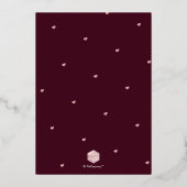 PixDezines DIYカラーブルガンディ救アート 箔招待状 (裏面)